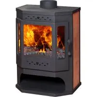 печь-камин бавария призматик с плитой экокамин