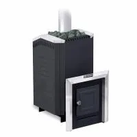 печь для бани ермак 16 стандарт чугун, антрацит