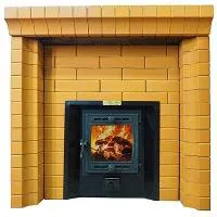 портал для банной печи кдм универсальный красный из фигурного кирпича с комплектом накладок